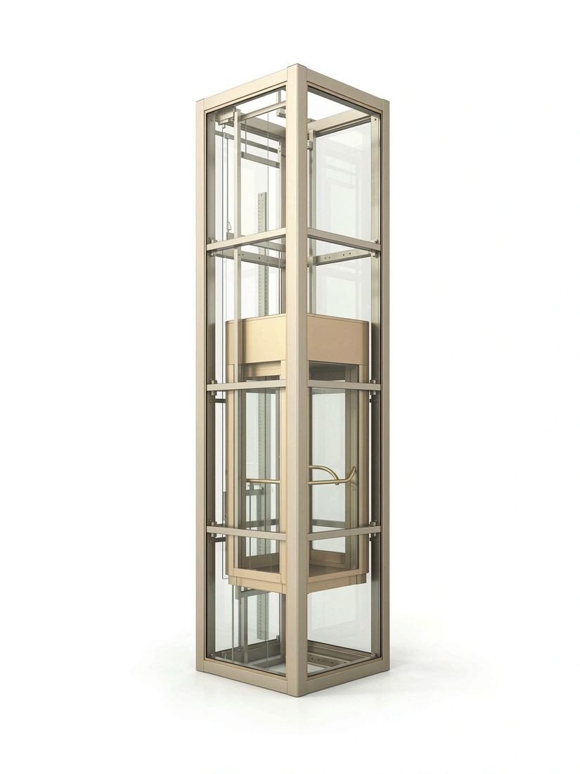 Small gantry-type villa elevator structure
